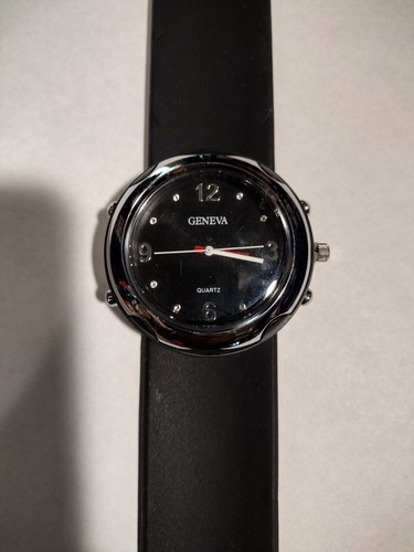Men black slap watch - men's,