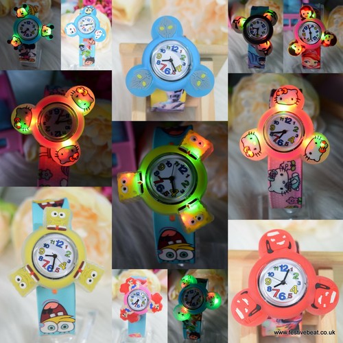 Kids silicon led spin slap - silicon, on